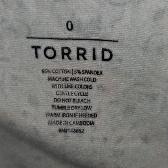 Torrid Aqua Blue Floral Geometric Foldover Pencil Skirt, Size Large - Picture 4 of 5